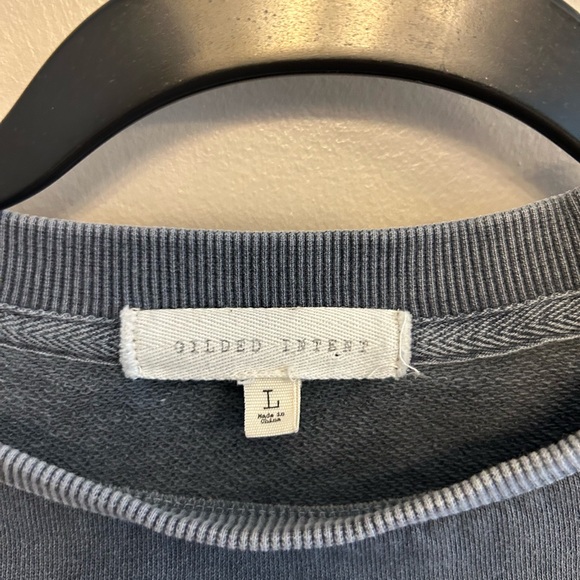 Gilded Intent by Buckle Sweatshirt Women's L Gray Tiger Cropped oversized arms - Picture 2 of 15